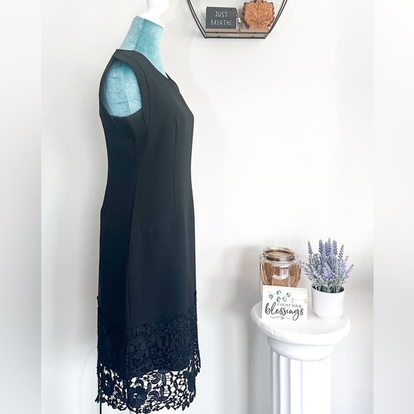 Ann Taylor Black Dress with Lace Hem, Size 6 - Perfect for Any Occasion - Picture 5 of 16
